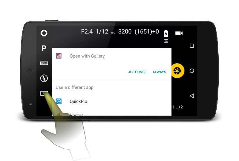 Image review with external apps