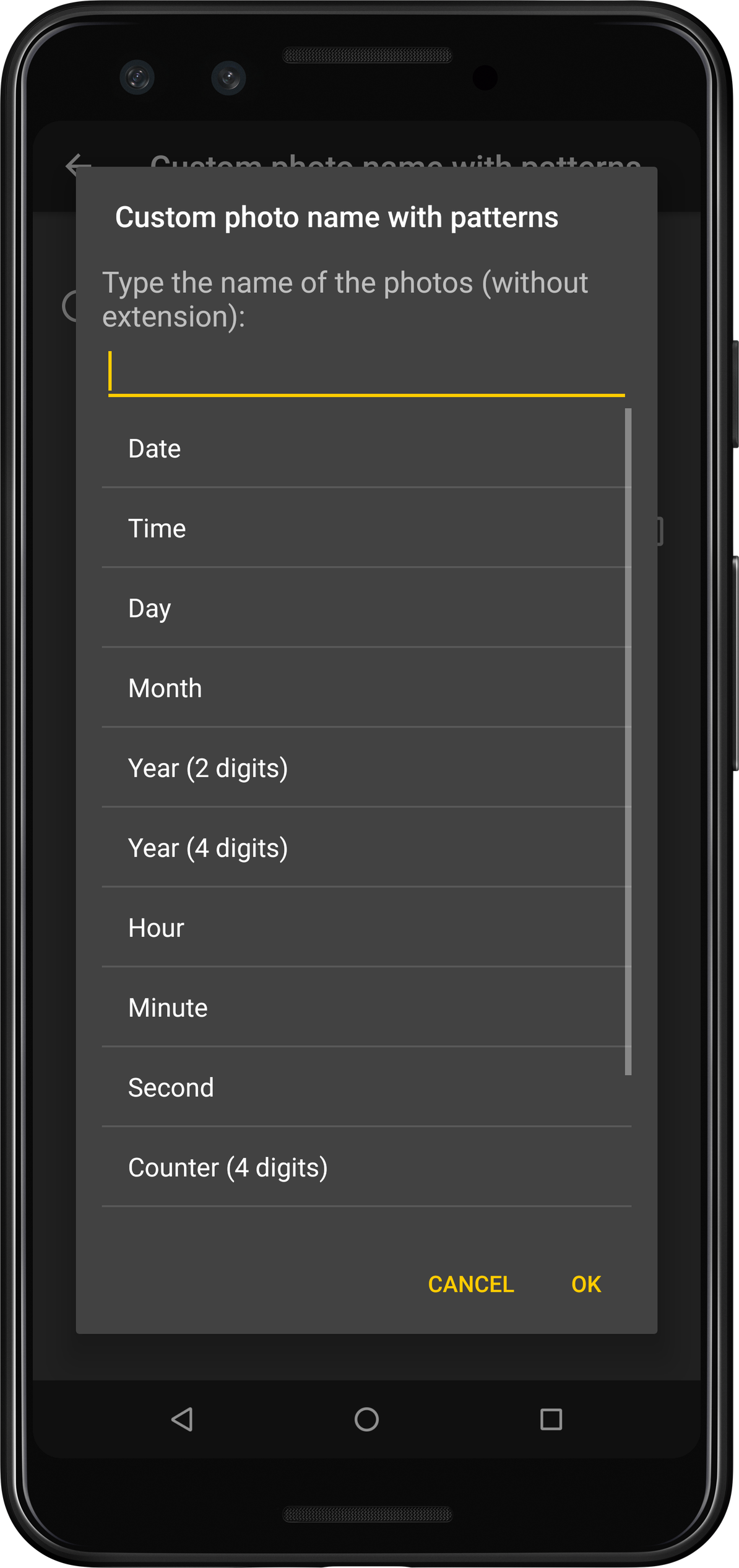 File names with patterns